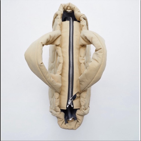 Zara Quilted Shopper Bag Sand - Picture 3 of 15